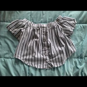 Off the shoulder crop top